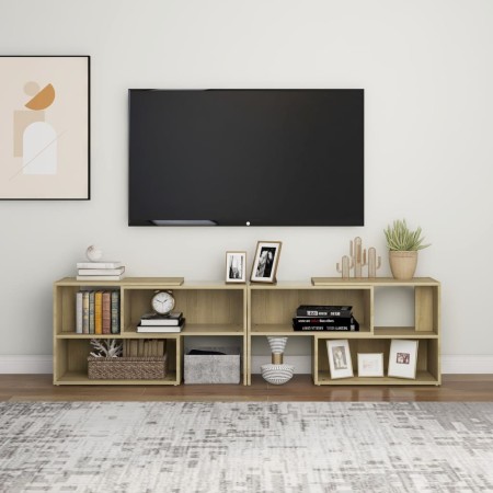 Mobile Porta TV Rovere Sonoma 149x30x52 cm in Legno Multistrato