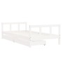 Giroletto Bambini con Cassetti Bianco 90x190 cm Massello Pino