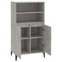 Credenza Grigio Cemento 60x36x110 cm in Legno Multistrato