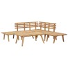 Set Divani da Giardino 6 pz in Legno Massello di Acacia