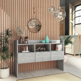 Credenza Grigio Cemento 105x30x70 cm in Legno Multistrato