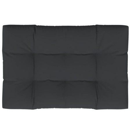 Cuscino per Pallet Nero 120x80x12 cm in Tessuto