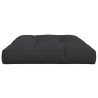 Cuscino per Pallet Nero 120x80x12 cm in Tessuto