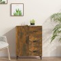 Credenza Rovere Fumo 69,5x34x90 cm in Legno Multistrato