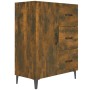 Credenza Rovere Fumo 69,5x34x90 cm in Legno Multistrato