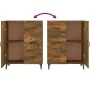 Credenza Rovere Fumo 69,5x34x90 cm in Legno Multistrato