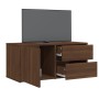 Mobile Porta TV Rovere Marrone 80x34x36 cm in Legno Multistrato