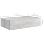 Scaffali con Cassetti 2 pz Grigio Cemento 40x23,5x10 cm in MDF