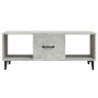 Tavolino Salotto Grigio Cemento 102x50x40 cm Legno Multistrato