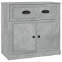 Credenza Grigio Cemento 70x35,5x67,5 cm in Legno Multistrato