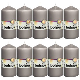 Bolsius Candele Moccoli 10 pz 120x58 mm Grigio Caldo