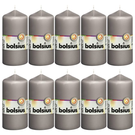 Bolsius Candele Moccoli 10 pz 120x58 mm Grigio Caldo