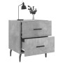 Comodini 2 pz Grigio Cemento 40x35x47,5 cm in Legno Multistrato