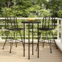 Sgabelli da Bar 2 pz Neri 45x56x103,5 cm Rattan PE e Acciaio