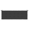 Cuscino per Panca Nero 150x50x3 cm in Tessuto Oxford