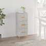 Credenza Grigio Cemento 34,5x34x90 cm in Legno Multistrato