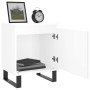 Comodini 2 pz Bianco Lucido 40x30x50 cm in Legno Multistrato