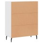 Credenza Bianca 69,5x34x90 cm in Legno Multistrato