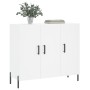 Credenza Bianca 90x34x80 cm in Legno Multistrato