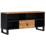 Mobile TV 100x33x46cm Legno Massello Acacia e Legno Multistrato