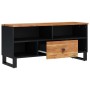 Mobile TV 100x33x46cm Legno Massello Acacia e Legno Multistrato