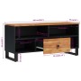 Mobile TV 100x33x46cm Legno Massello Acacia e Legno Multistrato