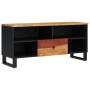 Mobile TV 100x33x46cm Legno Massello Acacia e Legno Multistrato