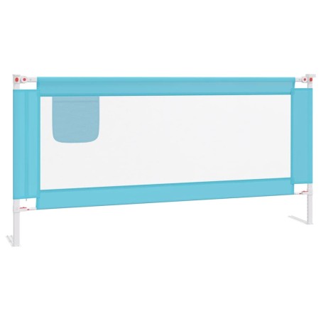 Sponda Letto di Sicurezza per Bambini Blu 190x25 cm in Tessuto