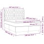 Letto a Molle con Materasso e LED Nero 140x190 cm in Tessuto