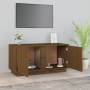 Mobile Porta TV Miele 80x35x40,5 cm in Legno Massello di Pino