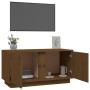 Mobile Porta TV Miele 80x35x40,5 cm in Legno Massello di Pino