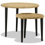 Set Tavolini da Salotto 2 pz in Iuta Naturale