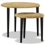 Set Tavolini da Salotto 2 pz in Iuta Naturale