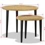 Set Tavolini da Salotto 2 pz in Iuta Naturale
