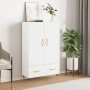 Credenza Bianca 69,5x31x115 cm in Legno Multistrato