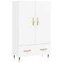 Credenza Bianca 69,5x31x115 cm in Legno Multistrato