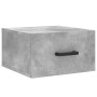 Comodini a Muro 2 pz Grigio Cemento 35x35x20 cm