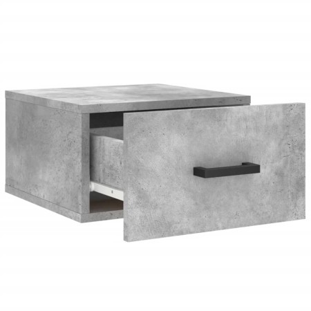 Comodini a Muro 2 pz Grigio Cemento 35x35x20 cm