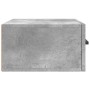 Comodini a Muro 2 pz Grigio Cemento 35x35x20 cm