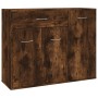 Credenza Rovere Fumo 88x30x70 cm in Legno Ingegnerizzato