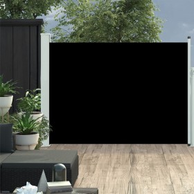 Tenda Laterale Retrattile per Patio 117x500 cm Nera