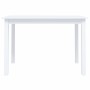 Tavolo da Pranzo Bianco 114x71x75cm in Legno Massello di Hevea