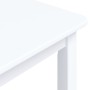 Tavolo da Pranzo Bianco 114x71x75cm in Legno Massello di Hevea
