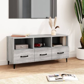 Mobile TV Grigio Sonoma 102x35x50 cm in Legno Multistrato