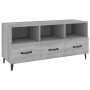 Mobile TV Grigio Sonoma 102x35x50 cm in Legno Multistrato