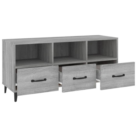 Mobile TV Grigio Sonoma 102x35x50 cm in Legno Multistrato