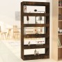 Libreria/Divisorio Rovere Fumo 80x30x166 cm in Truciolato