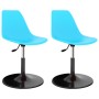 324193 Swivel Dining Chairs 2 pcs Blue PP