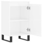 Credenze 2 pz Bianco Lucido 40x35x70 cm in Legno Multistrato