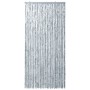 Zanzariera Bianco e Grigio 100x220 cm Ciniglia